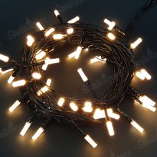 Гирлянда Нить. Диод  5*20 мм Колючки, 8 режимов работы, с переходником Тёплый белый цвет 6м