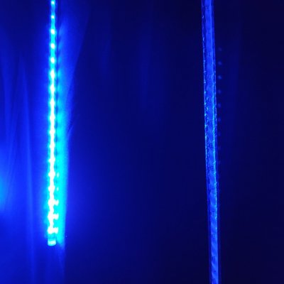 Сосульки диодные (8 шт. по 50см), динамика, повышенная яркость, есть переходник Синий цвет, 8м